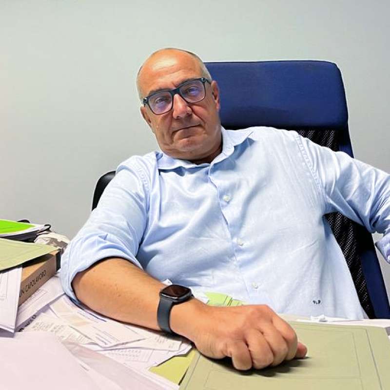 Vittorio Pellegrini nella sua azienda